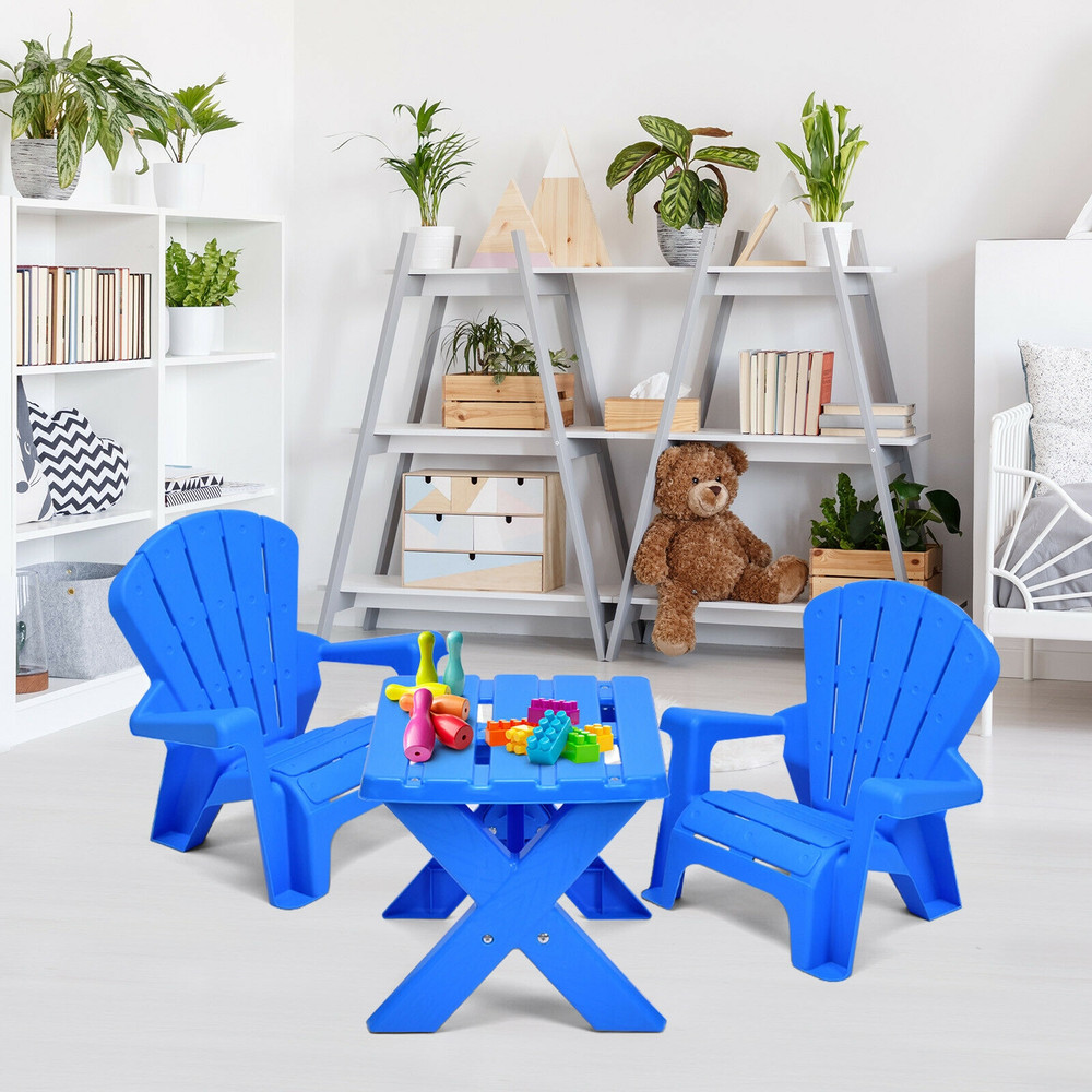 Durable Plastic Childrens Play Table And Chair Set Lightweight Toddler Furniture For Home Garden P 1