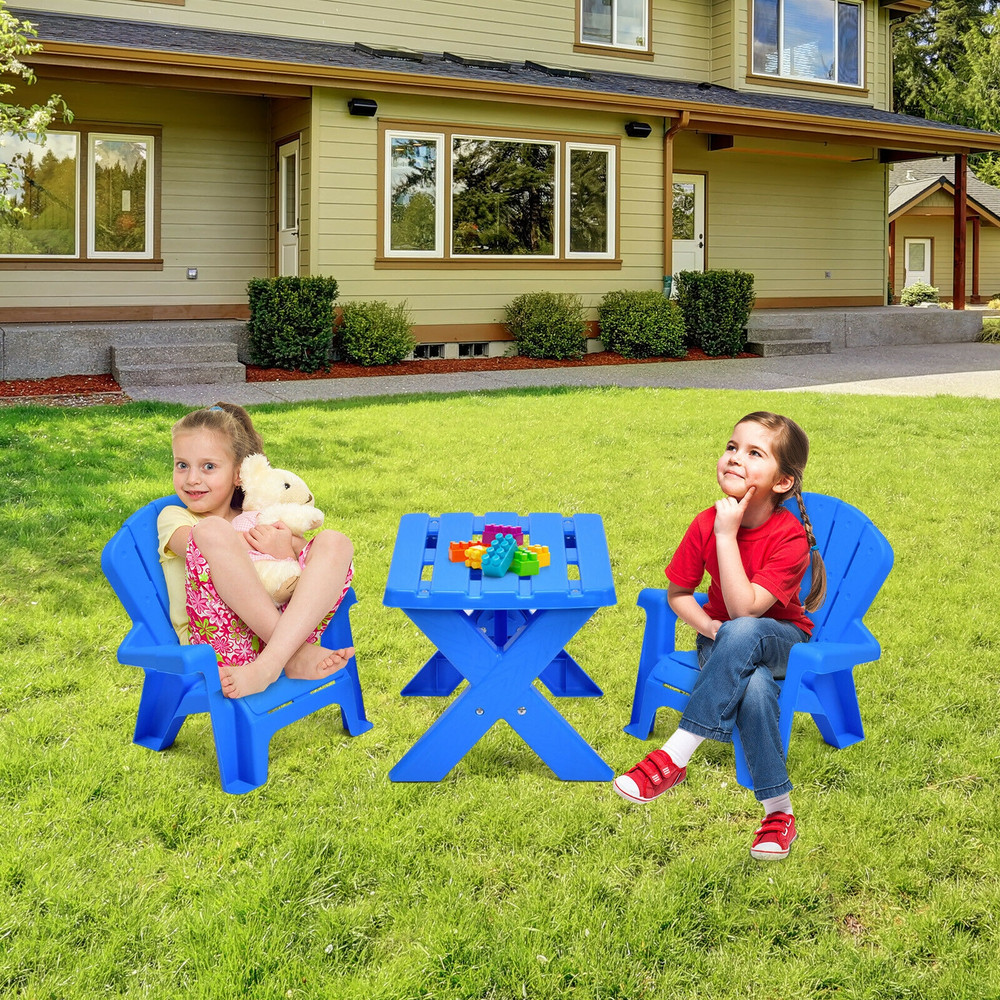 Durable Plastic Childrens Play Table And Chair Set Lightweight Toddler Furniture For Home Garden P 2