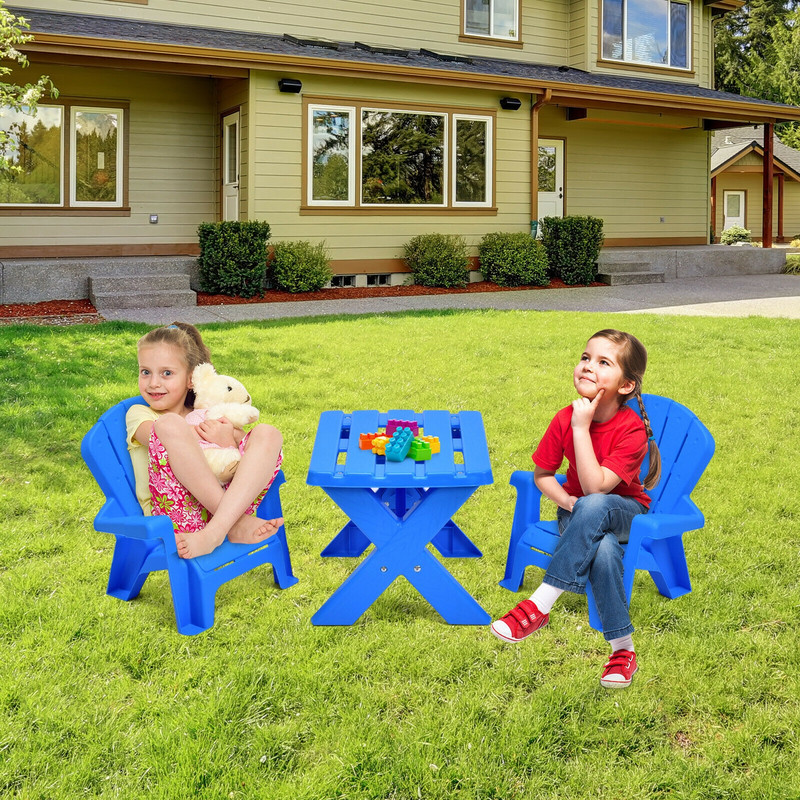 Durable Plastic Childrens Play Table And Chair Set Lightweight Toddler Furniture For Home Garden P 2