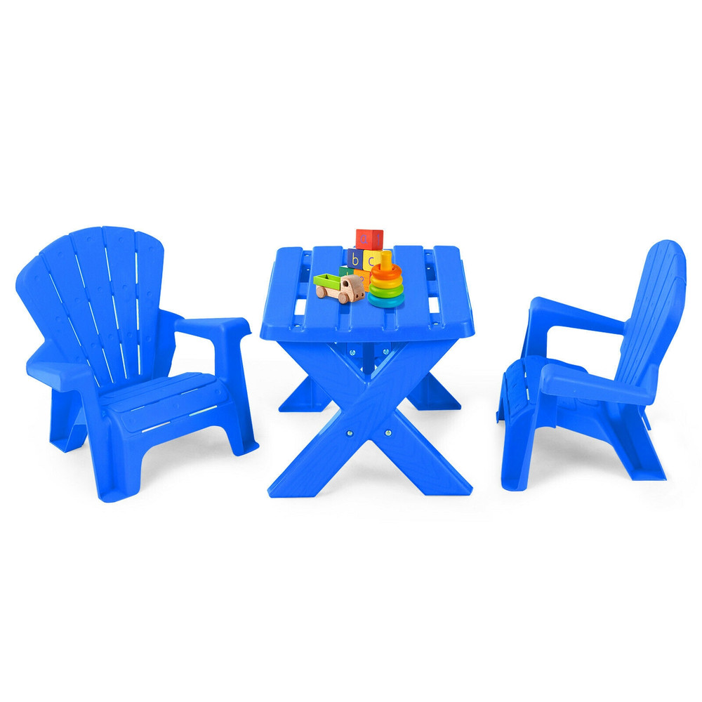 Durable Plastic Childrens Play Table And Chair Set Lightweight Toddler Furniture For Home Garden P 0