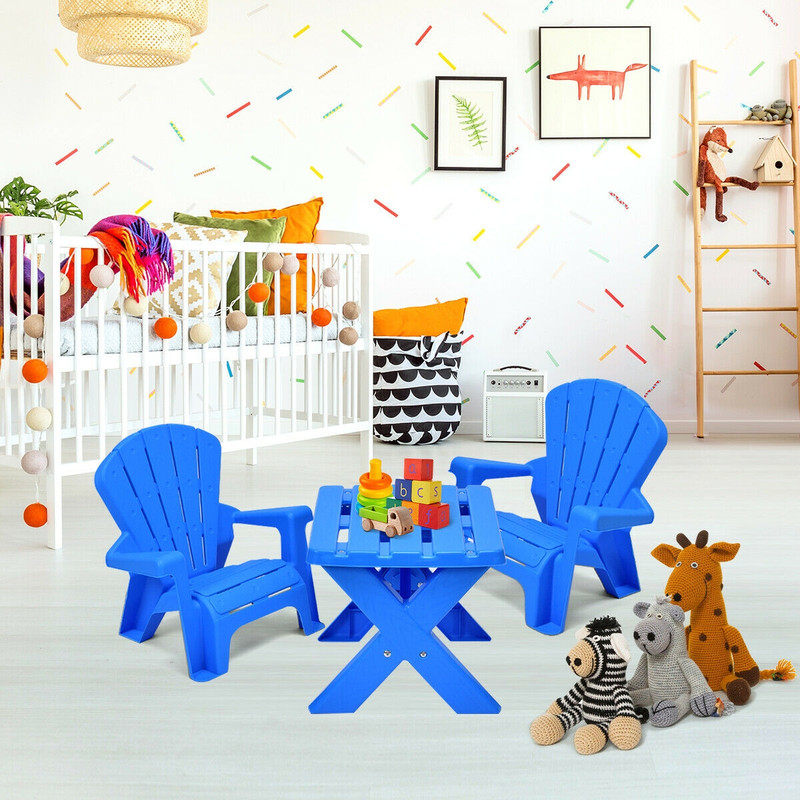 Durable Plastic Childrens Play Table And Chair Set Lightweight Toddler Furniture For Home Garden P 4