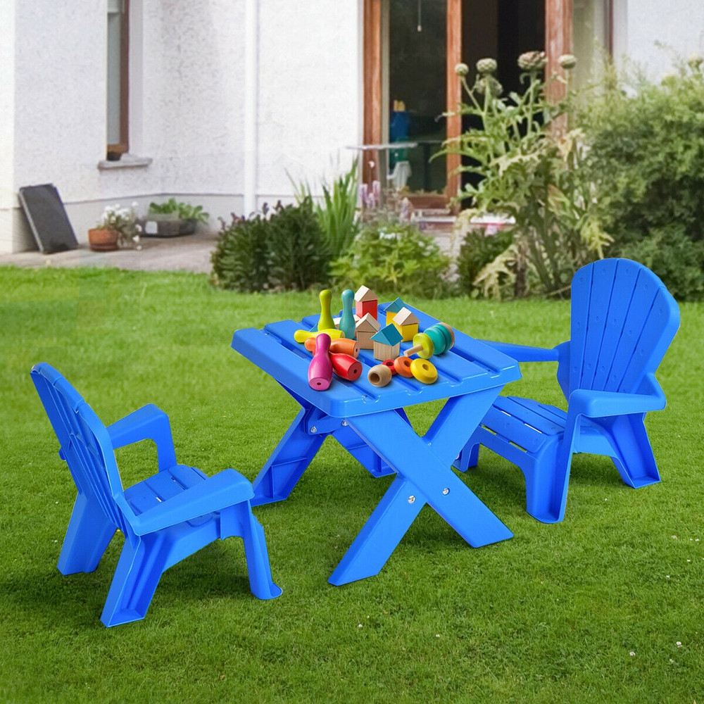 Durable Plastic Childrens Play Table And Chair Set Lightweight Toddler Furniture For Home Garden P 6