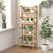 47.5 Inch 4-Tier Multifunctional Bamboo Bookcase Storage Stand, Space-Saving & Stylish