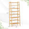 47.5 Inch 4-Tier Multifunctional Bamboo Bookcase Storage Stand, Space-Saving & Stylish