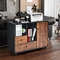 Mobile Filing Cabinet With 2 Drawers  Open Shelves Compact Storage For Home And Office 0