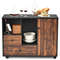 Mobile Filing Cabinet With 2 Drawers  Open Shelves Compact Storage For Home And Office 1