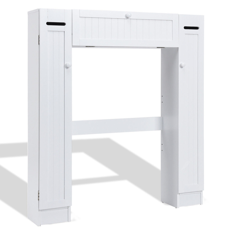 Wooden Over The Toilet Storage Cabinet With Adjustable Shelves SpaceSaving Bathroom Organizer 7