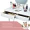 Touch Screen Vanity Makeup Table & Stool Set with Lighted Mirror – 3-Color Dimmable LED
