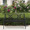Powder Coated Steel Frame Patio Garden Bench – Durable & Weather-Resistant Outdoor Seating