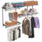 Custom Closet Organizer Kit, Wall-Mounted 3 to 5 Feet Closet System with Adjustable Shelves & Hang Rod