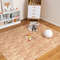 25 Tiles Wood Grain Foam Floor Mats with Borders, 24"x24" Interlocking EVA Tiles for Home Gym, Playroom, Basement