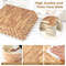 25 Tiles Wood Grain Foam Floor Mats with Borders, 24"x24" Interlocking EVA Tiles for Home Gym, Playroom, Basement