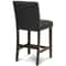 Set of 2 PVC Leather Bar Stools with Solid Wood Legs, Upholstered Counter Height Chairs for Kitchen Island, Home Bar