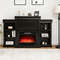 Modern 70 Inch Fireplace TV Stand with Bookcase Shelves, Large Entertainment Center for Flat Screens, Storage Media