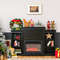 Modern 70 Inch Fireplace TV Stand with Bookcase Shelves, Large Entertainment Center for Flat Screens, Storage Media
