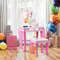 Kids Vanity Set Makeup Dressing Table and Chair with Mirror & Drawer, Pink Princess Beauty Play Set for Girls