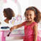 Kids Vanity Set Makeup Dressing Table and Chair with Mirror & Drawer, Pink Princess Beauty Play Set for Girls