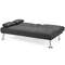 Convertible Folding Futon Sofa Bed Fabric Couch with 2 Cup Holders & Adjustable Backrest for Small Spaces, Guest Room
