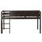 Wooden Twin Low Loft Bunk Bed with Guard Rail and Ladder for Kids Teens, Space-Saving Elevated Bed Frame for Small Room