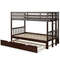 Twin Pull-Out Bunk Bed with Trundle & Wooden Ladder – Space-Saving 4-in-1 Convertible Design