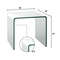 18 x 18 x 16 Inch Tempered Waterfall End Table – Sturdy Non-Slip Glass Coffee Table
