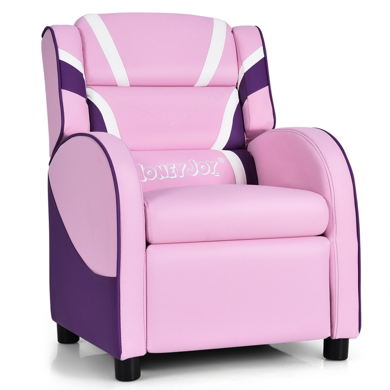 Kids Leather Recliner Chair with Side Pockets – Adjustable, Ergonomic & Durable