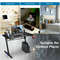 Ergonomic 43.5 Inch Gaming Desk – Height Adjustable, Blue LED Lights, Carbon Fiber Surface