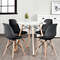 4-Piece Modern Plastic Hollow Chair Set with Wood Leg – Ergonomic & Stylish Dining Chairs
