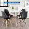 4-Piece Modern Plastic Hollow Chair Set with Wood Leg – Ergonomic & Stylish Dining Chairs