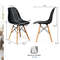 4-Piece Modern Plastic Hollow Chair Set with Wood Leg – Ergonomic & Stylish Dining Chairs