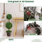 36 Inch Artificial Double Ball Tree, UV-Protected Indoor & Outdoor Decor with Realistic PE Leaves