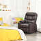 Premium Kids Recliner Chair With Cup Holder And Footrest PU Leather Toddler Lounger With Storage Po 1