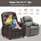 Premium Kids Recliner Chair With Cup Holder And Footrest PU Leather Toddler Lounger With Storage Po 3