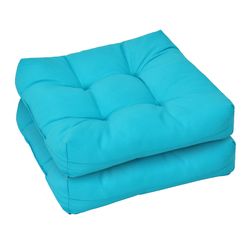 patio chair seat cushion pads for indoor and outdoor use, comfortable, reversible, water-resistant square cushions