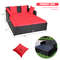 Luxury Red Outdoor Rattan Daybed With Cushions Pillows Spacious Patio Lounge Sofa For Backyard Po 6