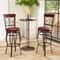 Set Of Bar Stool With Backrest And Footrest Durable 360 Swivel Bar Stools With Ergonomic Footrest F 1