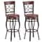 Set Of Bar Stool With Backrest And Footrest Durable 360 Swivel Bar Stools With Ergonomic Footrest F 0