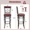 Set Of Bar Stool With Backrest And Footrest Durable 360 Swivel Bar Stools With Ergonomic Footrest F 7