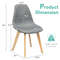 Modern Upholstered Dining Chairs With Fabric Cushion Seats And Wood Legs Stylish Comfortable Dining 7