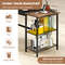 Modern Industrial Computer Desk With Tier Bookshelf Power Strip  Metal Frame Ideal For Home Office  4