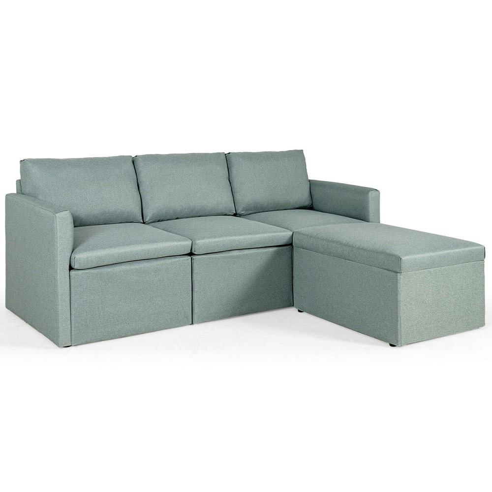 Convertible L Shaped Sectional Sofa Couch with Reversible Chaise Modular Design for Modern Living