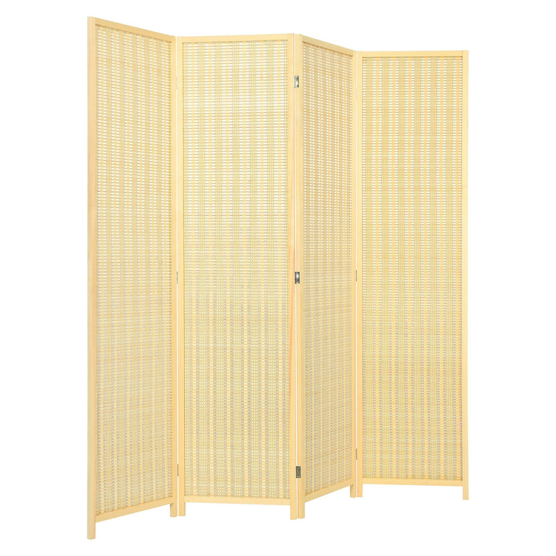 Portable 6 Ft Folding Room Divider Screen  4Panel Space Separator For Privacy  Decoration 6
