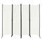 4 Panel Room Divider with Steel Frame Durable, Foldable Privacy Screen for Home & Patio