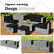 8-Piece Patio Rattan Furniture Set with Storage Box, Waterproof Cover & Thick Cushions, Space-Saving Design