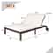 2 Person Patio Rattan Lounge Chair With Adjustable Backrest Double Recliner With Cushions 2