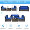 2Piece Patio Rattan Sectional Conversation Sofa Set WeatherResistant Outdoor Lounge Set 2
