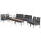 Elegant 4Piece Rattan Patio Furniture Set Acacia Wood Tabletop  WeatherResistant Wicker Design 6