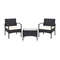 3Piece Patio Wicker Rattan Furniture Set With Cushions Outdoor Bistro Set For Lawn Backyard 2