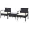 3Piece Patio Wicker Rattan Furniture Set With Cushions Outdoor Bistro Set For Lawn Backyard 6