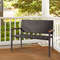 Outdoor Patio Rattan Wicker Bench With Armrest For Garden Durable PE Rattan  Steel Frame 2